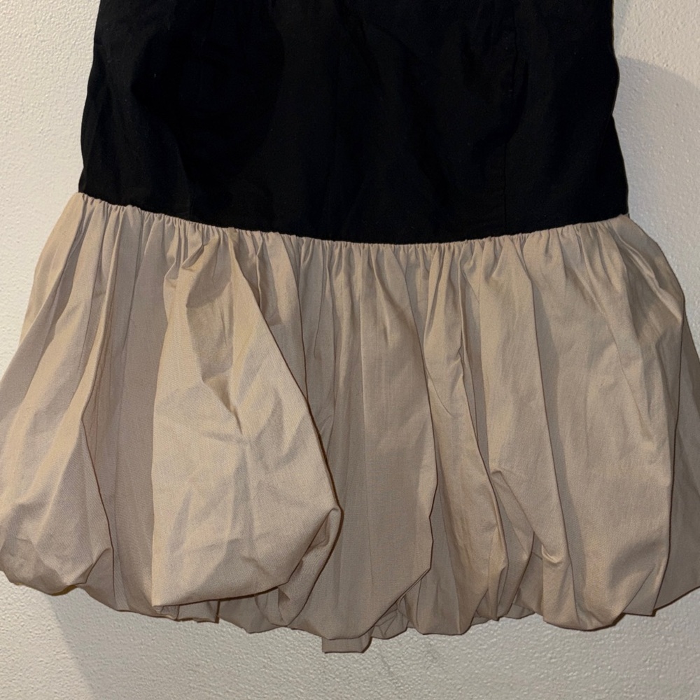 Abercrombie and Fitch size Small Black and Beige Bubble strapless Top